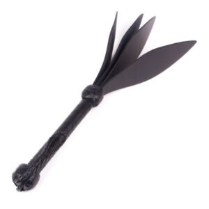 3-Fold Spade Slapper Black Leather