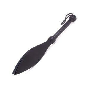 3-Fold Spade Slapper Black Leather
