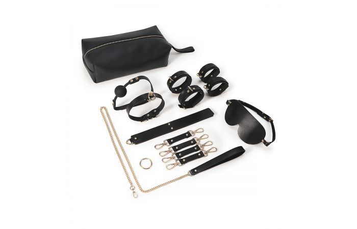 BDSM Fancy 9 Item Kit Black