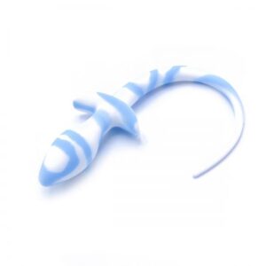 Anal Plug Dog Tail White Blue