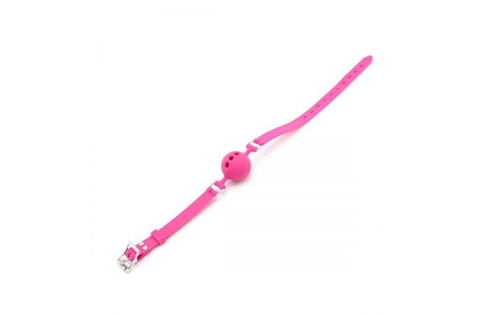Ball Mouth Gag with Holes Roze - Afbeelding 3