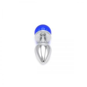 Anal Plug Ball Gem blue