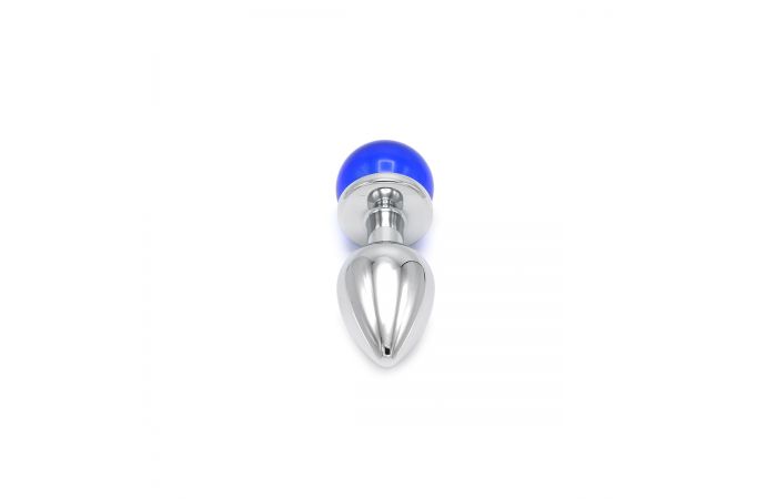Anal Plug Ball Gem blue