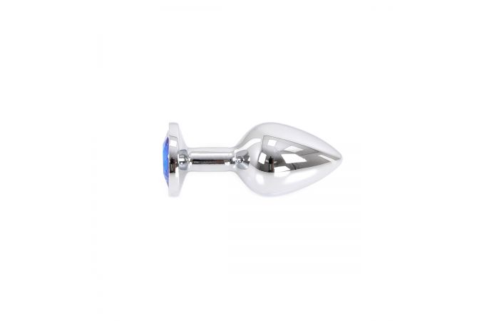 Buttplug aluminium blue medium