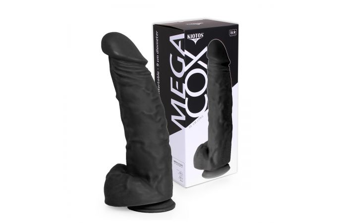 Mega Dildo Zwart 38 cm