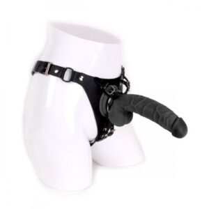 Strap On met Zwarte Dildo Black 22cm