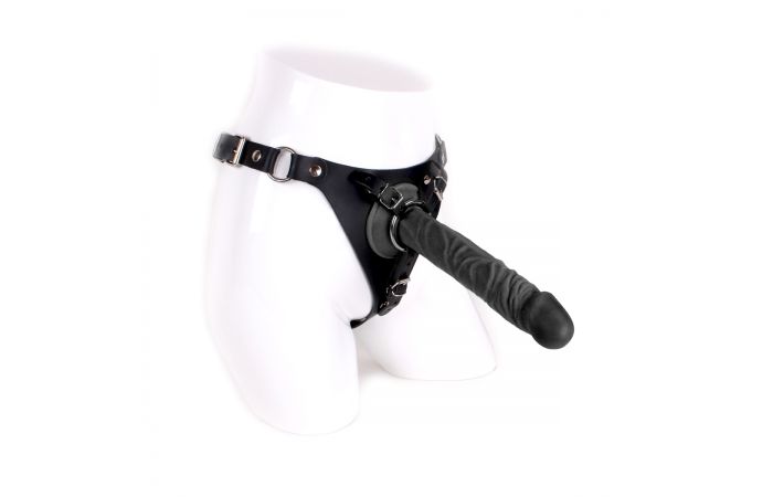 Kiotos Strap On met Zwarte Dildo 23 cm