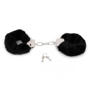 Budget Thin Metal Plush Handcuffs black
