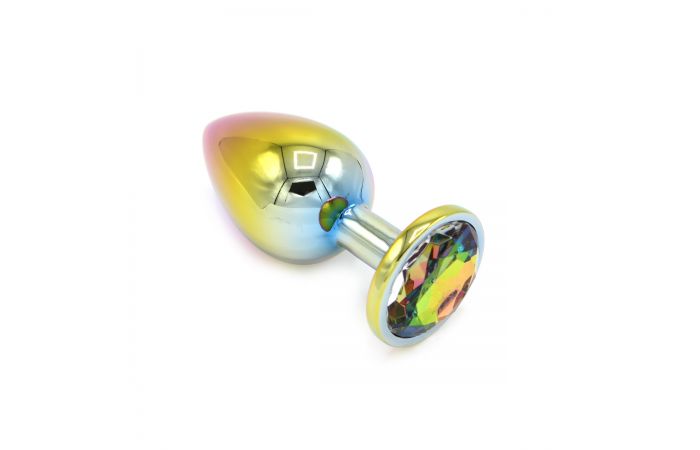 Rainbow Butplug with Gem L
