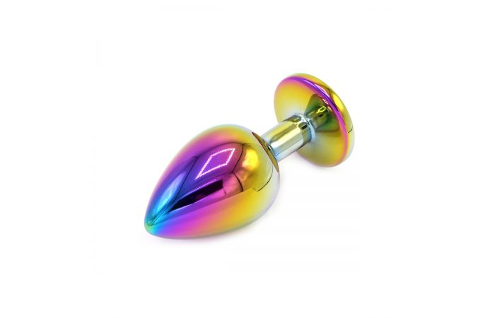 Rainbow Butplug with Gem L - Afbeelding 3