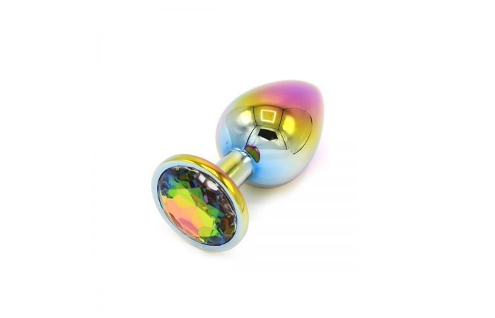 Rainbow Butplug with Gem L - Afbeelding 4