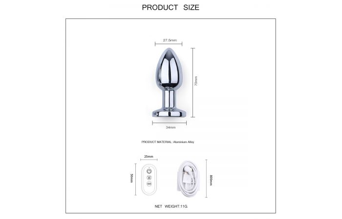Vibrating LED butt plug - Afbeelding 3