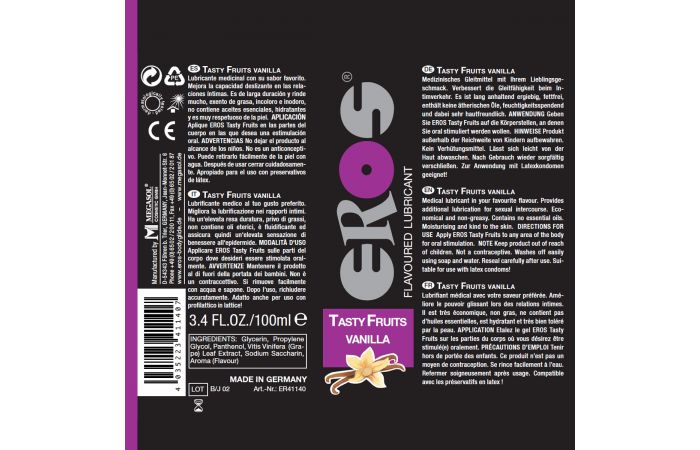Eros tasty fruits Vanille - Afbeelding 2