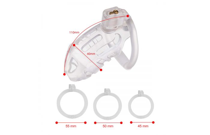 Sevanda Plastic Penis Chastity Cage Transparent - Afbeelding 5