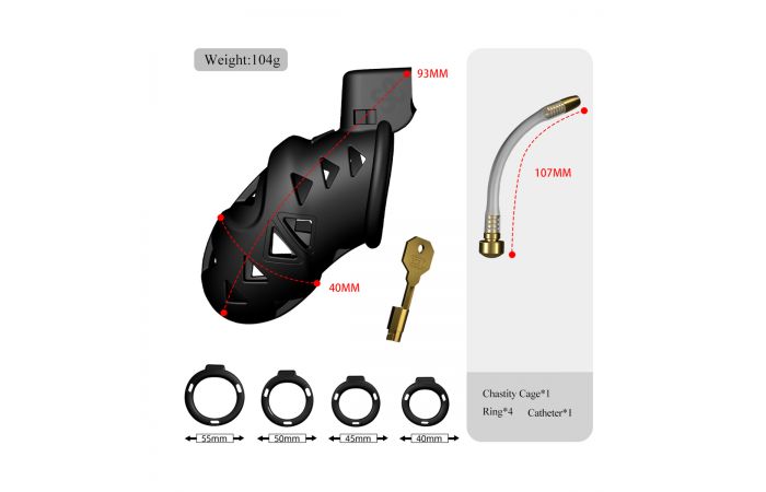 Sevanda Rattlesnake Chastity Cage Long - Afbeelding 5