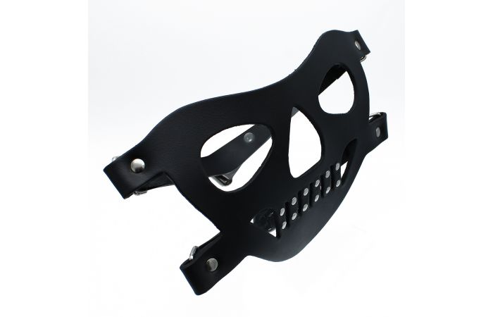 Black Leather Face Muzzle the Bane - Afbeelding 3