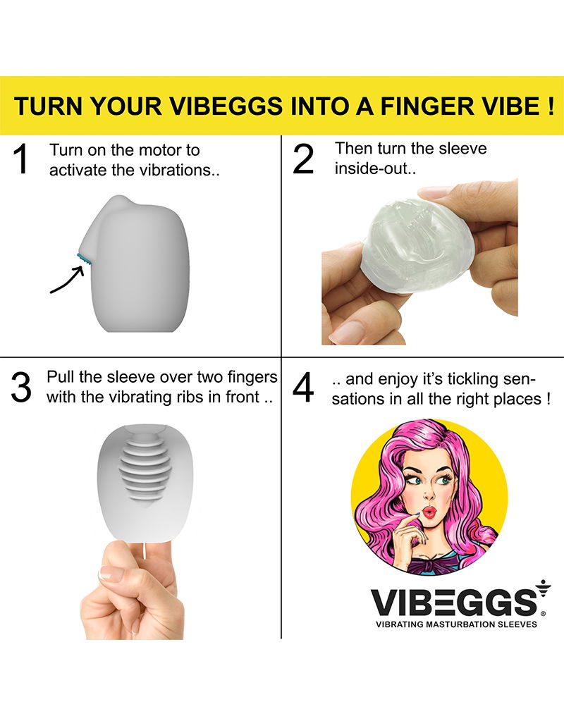 VIBEGGS Twisty Tongues Vibrerende Masturbatie Sleeve Wit - Afbeelding 10