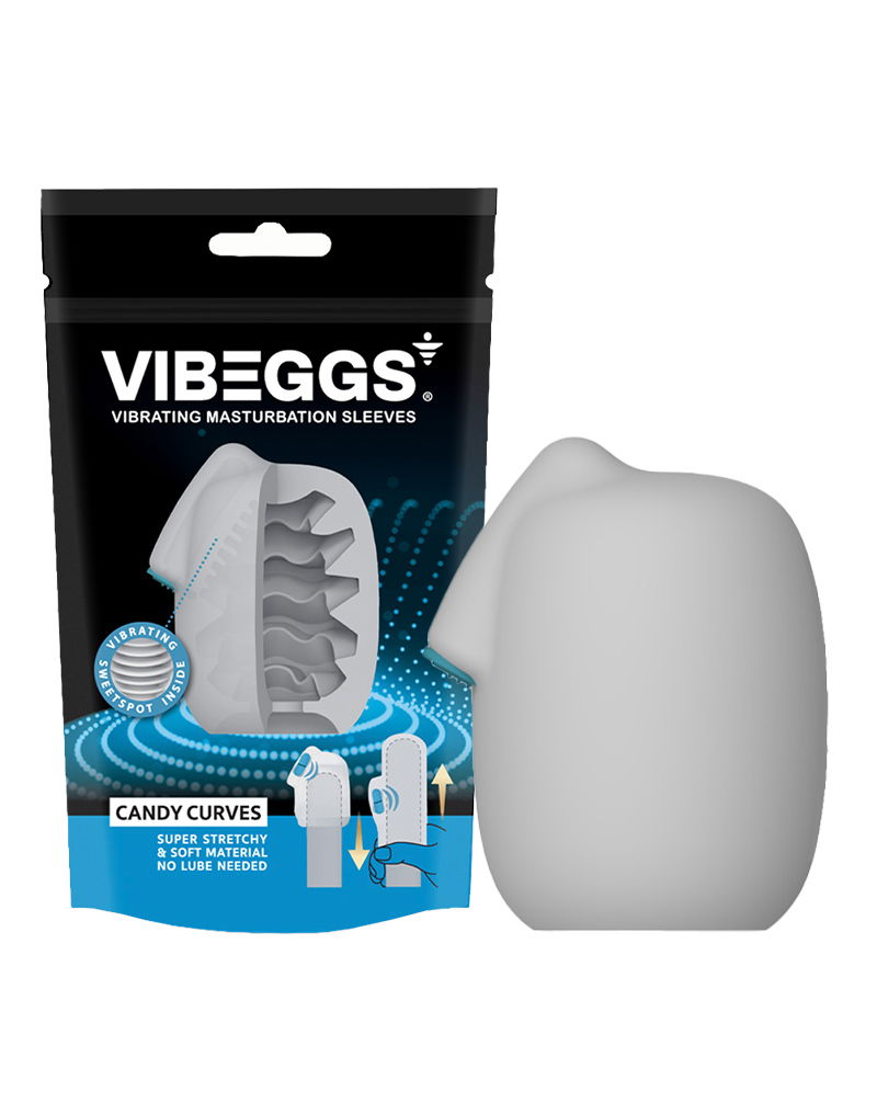 VIBEGGS Candy Curves Vibrerende Masturbatie Sleeve Wit