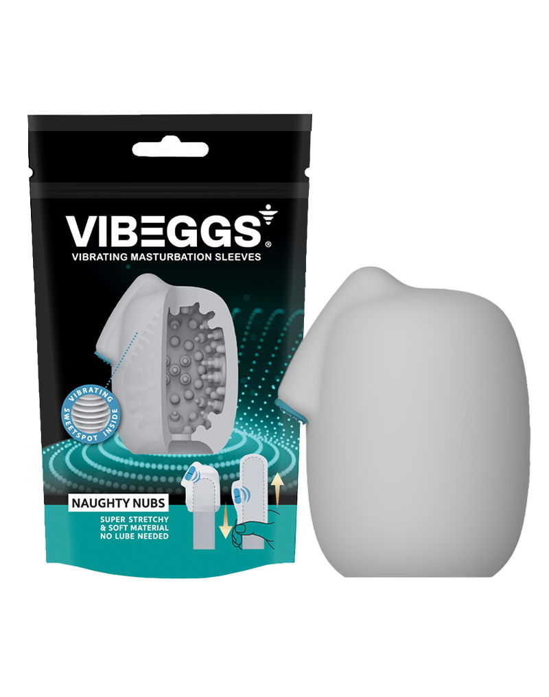 VIBEGGS Naughty Nubs Vibrerende Masturbatie Sleeve Wit