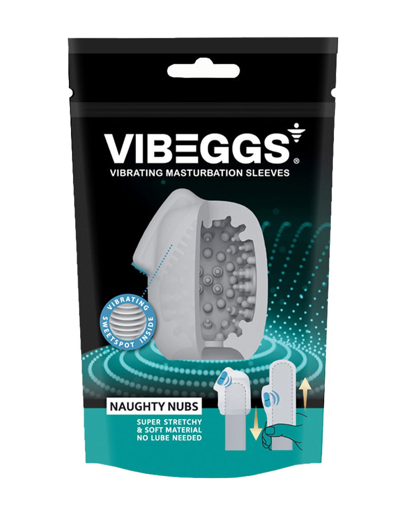 VIBEGGS Naughty Nubs Vibrerende Masturbatie Sleeve Wit - Afbeelding 3