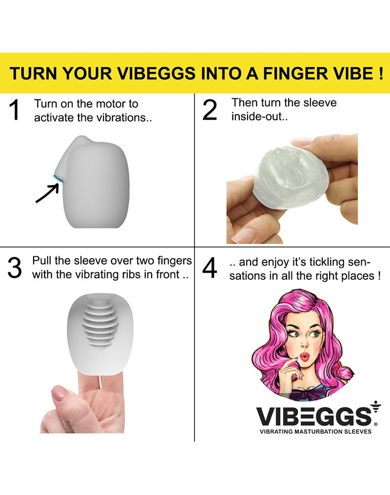VIBEGGS Naughty Nubs Vibrerende Masturbatie Sleeve Wit - Afbeelding 10