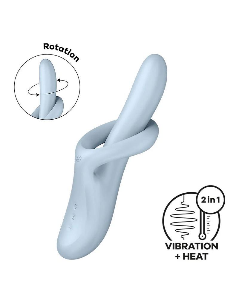 Satisfyer Heat Flex 4 Verwarmende Rabbit Blauw