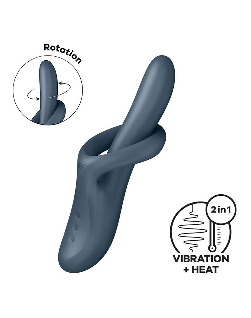 Satisfyer Heat Flex 4 Verwarmende Rabbit Grijs