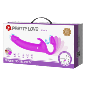 Zanini Vibrerende Strapless Strap On Paars