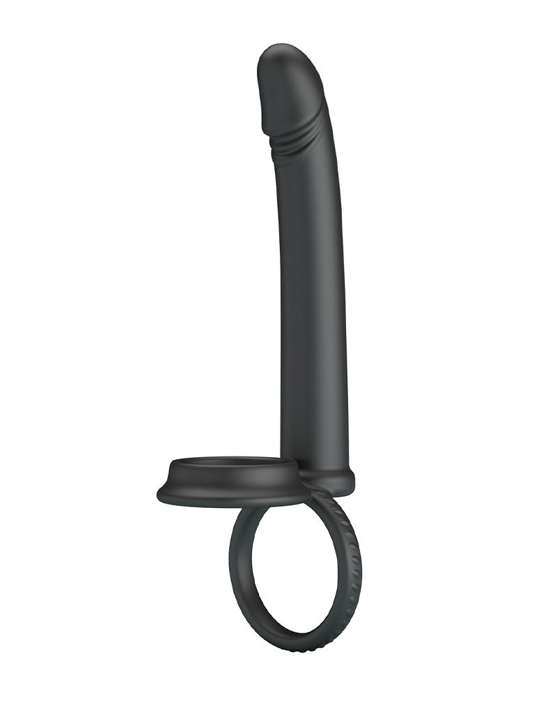 Pretty Love Moses Cock en Ball Ring Dildo Zwart