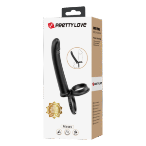 Pretty Love Moses Cock en Ball Ring Dildo Zwart