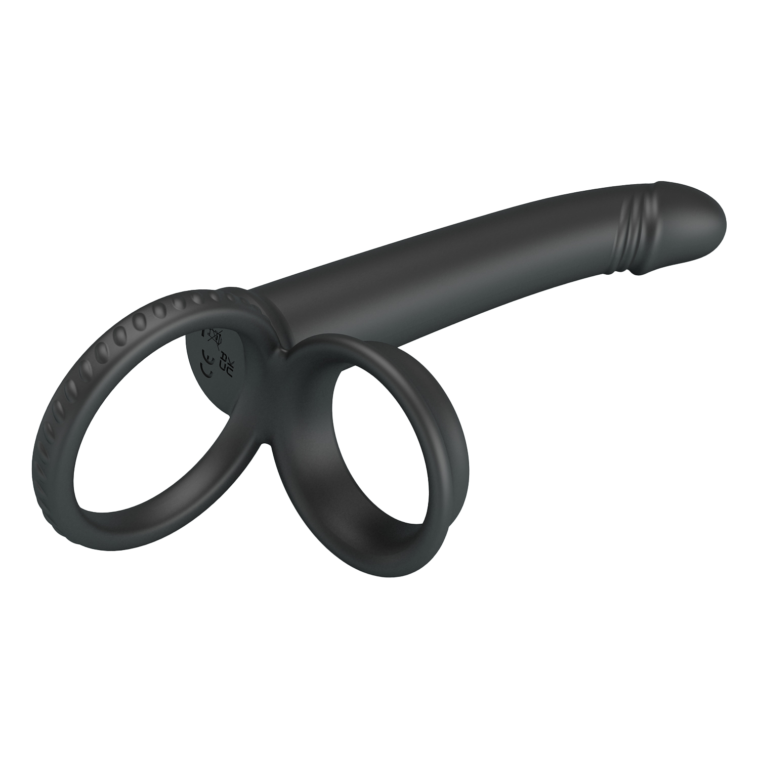Pretty Love Moses Cock en Ball Ring Dildo Zwart - Afbeelding 8