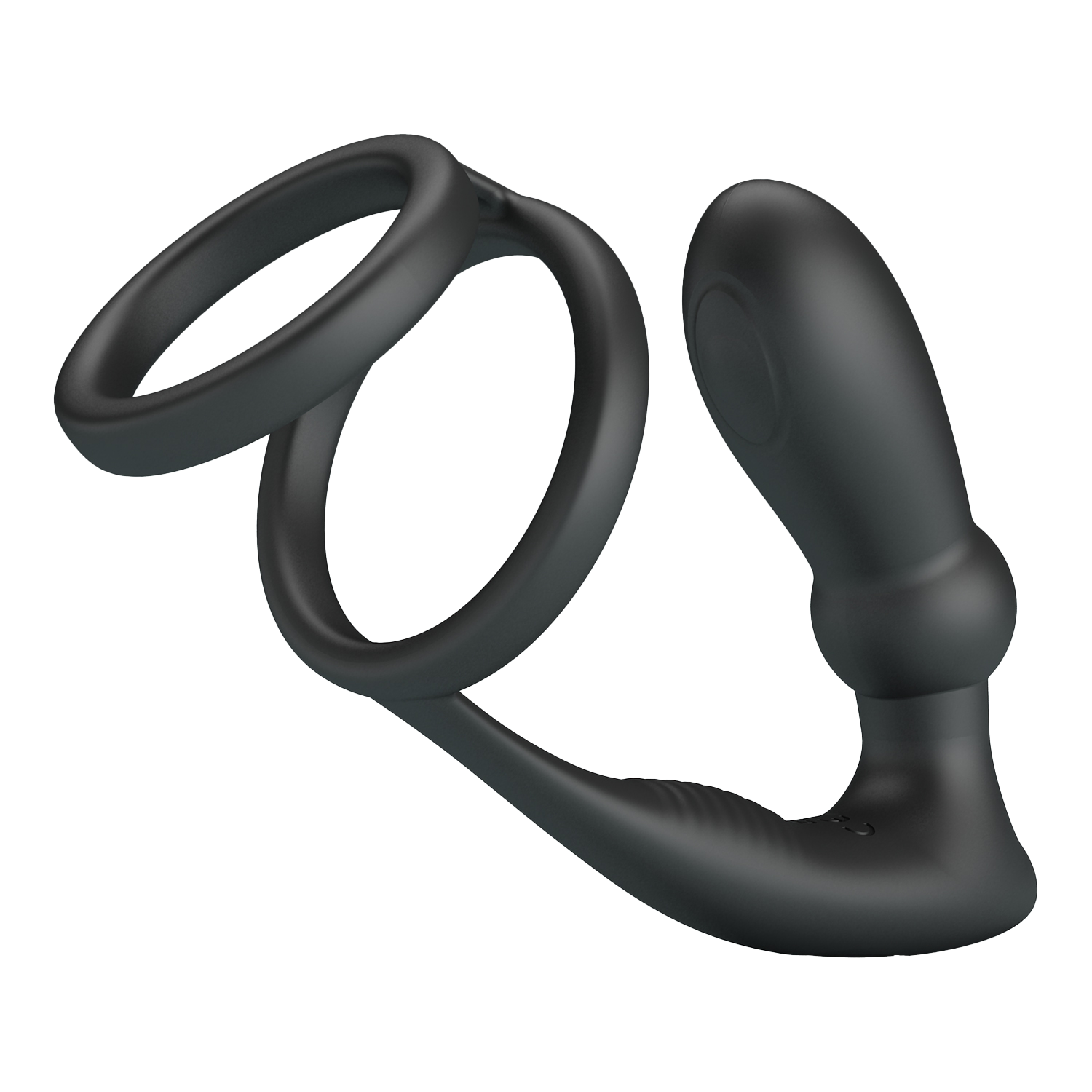 Pretty Love Emoni Cock Ring met Butt Plug Zwart - Afbeelding 4