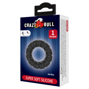 Crazy Bull Jeriko Cock Ring Model 1 Zwart