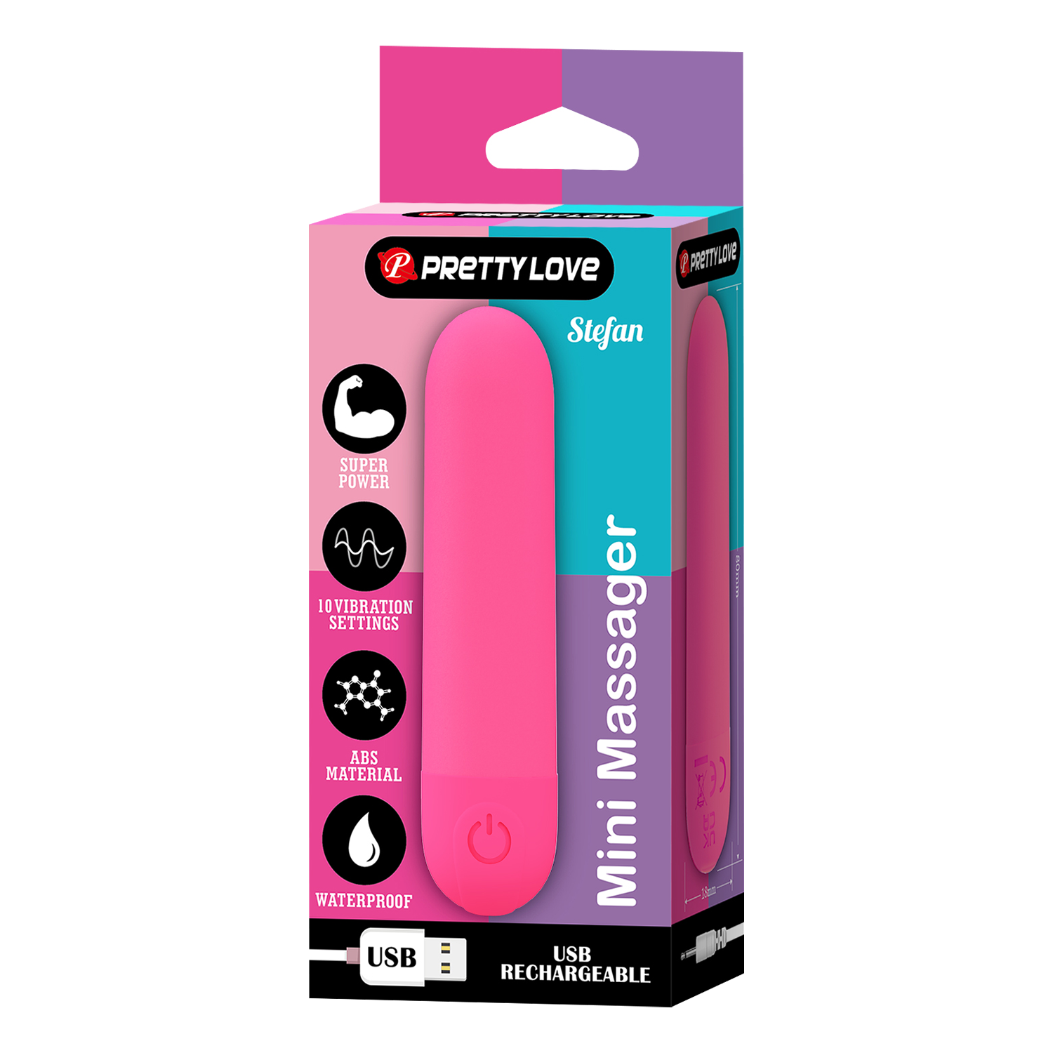 Pretty Love Stefan Mini Massager Roze - Afbeelding 2