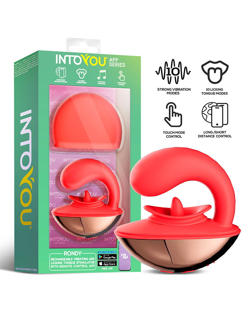 IY Rondy Clirotal Vibrator Lik Tong Rood - Afbeelding 2