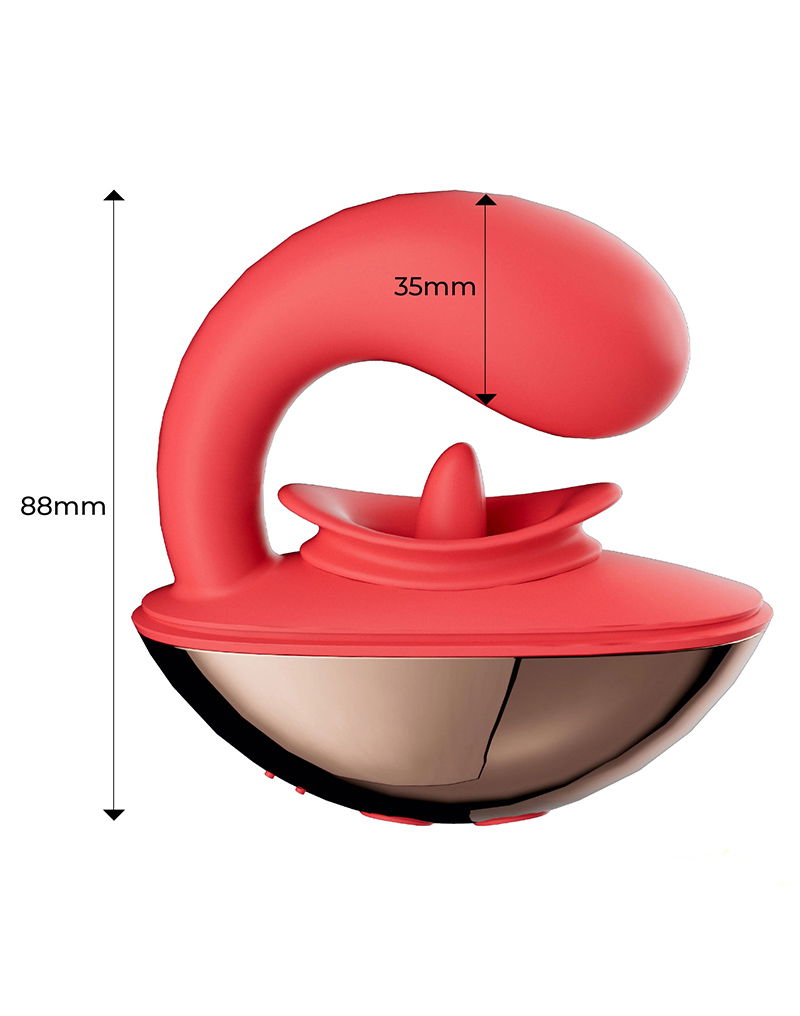 IY Rondy Clirotal Vibrator Lik Tong Rood - Afbeelding 5
