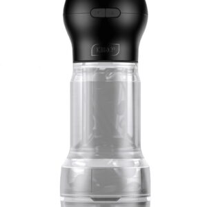 KIIROO – Feel Pocket Stroker Crystal + Powerblow Combo – Zwart/Transparant