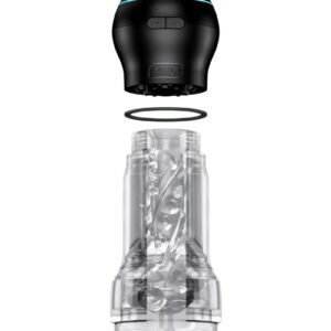 KIIROO – Feel Pocket Stroker Crystal + Powerblow Combo – Zwart/Transparant