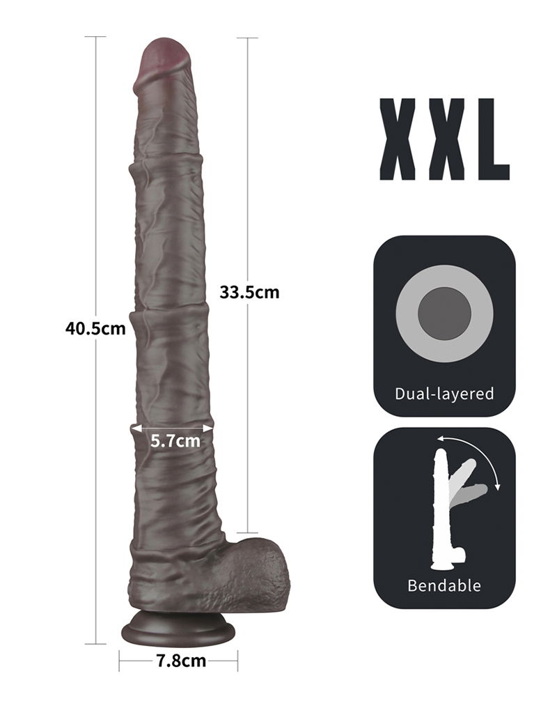 Nature Cock Dual Layered Bendable Cock XXL - Afbeelding 2