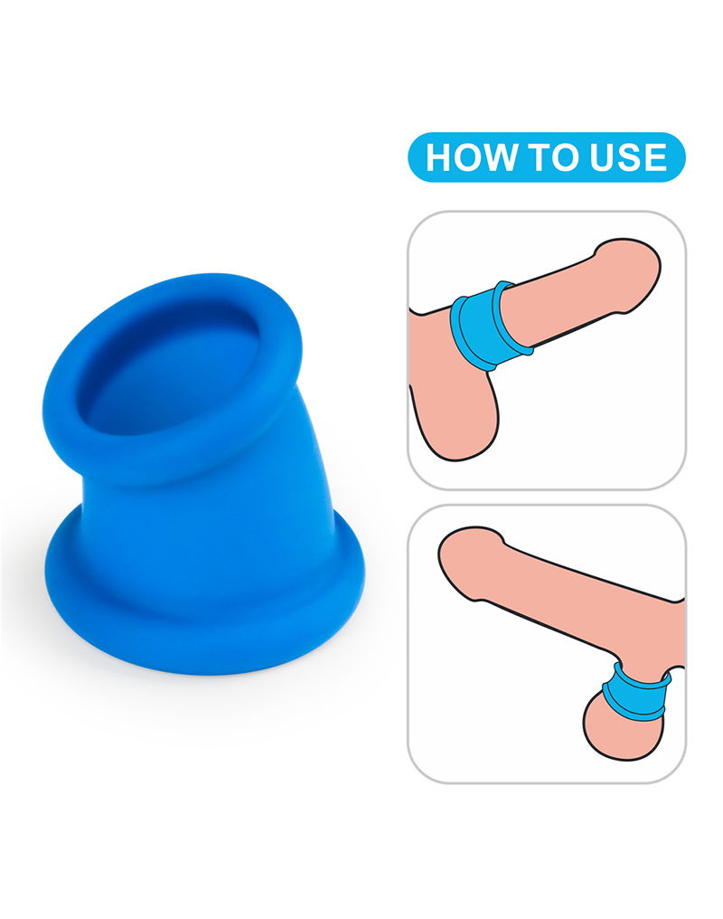 LoveToy Pinnacle Pro Tapered Squeeze Stretcher Blauw - Afbeelding 10
