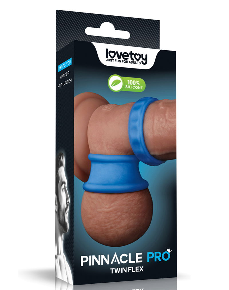 LoveToy Pinnacle Pro Twin Flex Stretcher Blauw