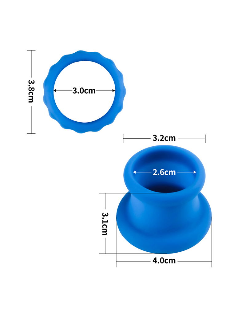 LoveToy Pinnacle Pro Twin Flex Stretcher Blauw - Afbeelding 5