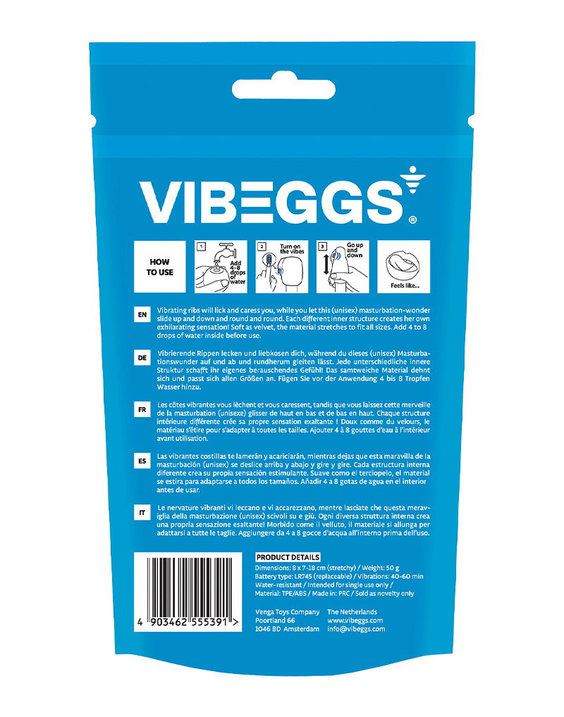 VIBEGGS Candy Curves Vibrerende Masturbatie Sleeve Wit - Afbeelding 4