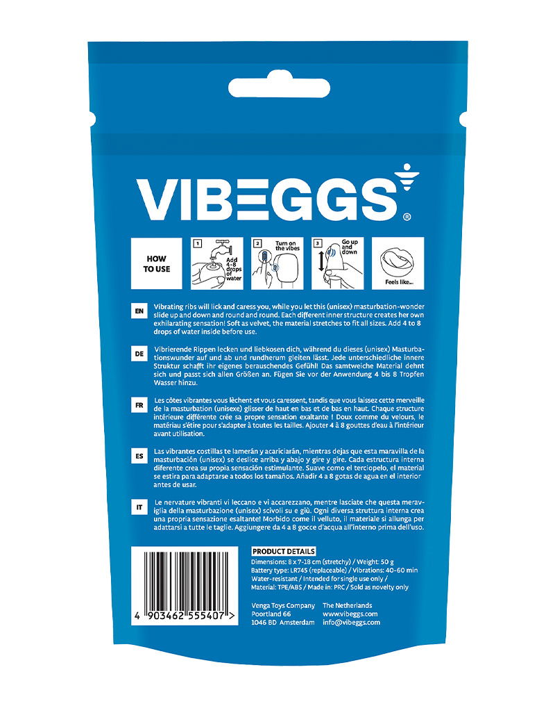 VIBEGGS Blow Misty Vibrerende Masturbatie Sleeve Wit - Afbeelding 4