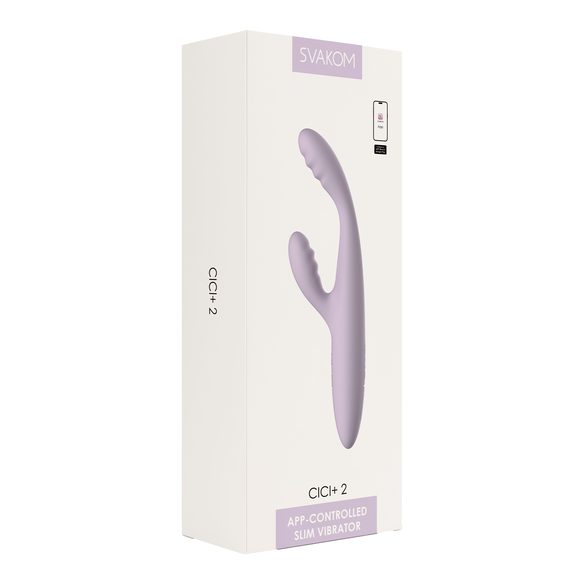 SVAKOM - Cici 2+ - Slanke G-Spot rabbit vibrator (met App-bediening) - Lila - Afbeelding 2