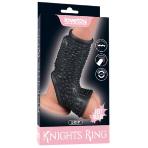 Drip Knights Ring Vibrerende Penis en Scrotum Sleeve