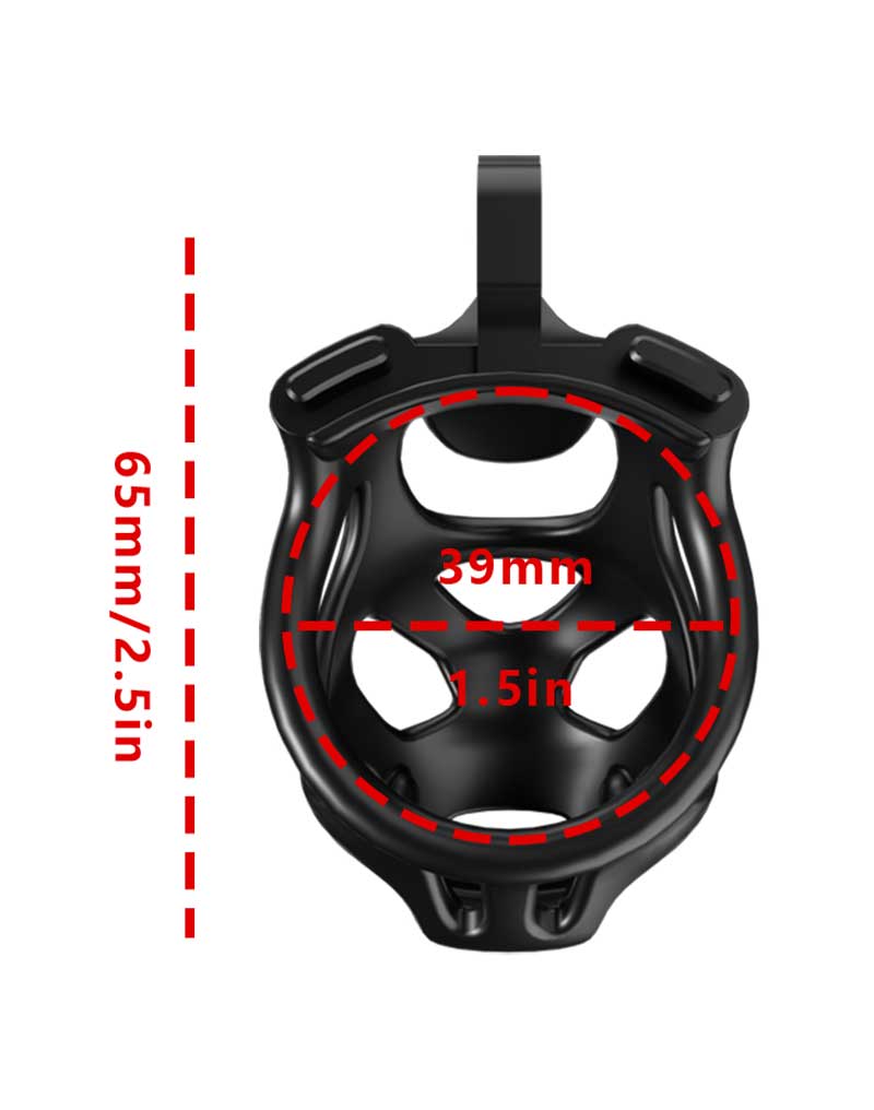 Rimba P-Cage Peniskooi Maat S Zwart - Afbeelding 5