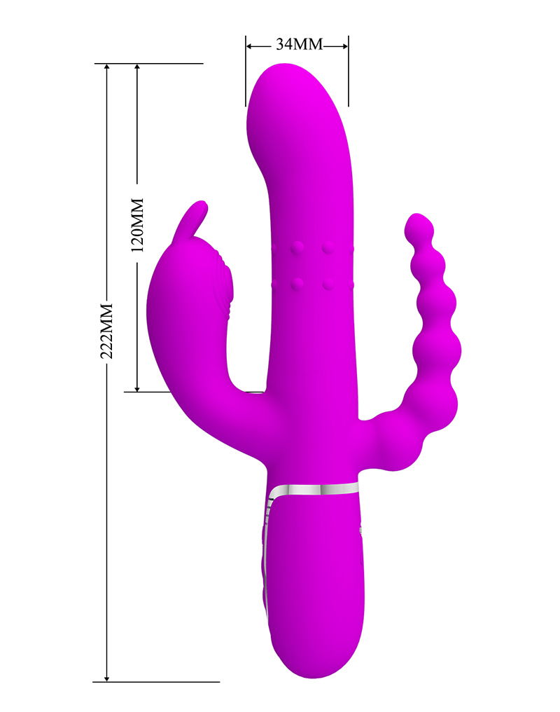 Pretty Love Cammy Triple Vibrator Paars - Afbeelding 9