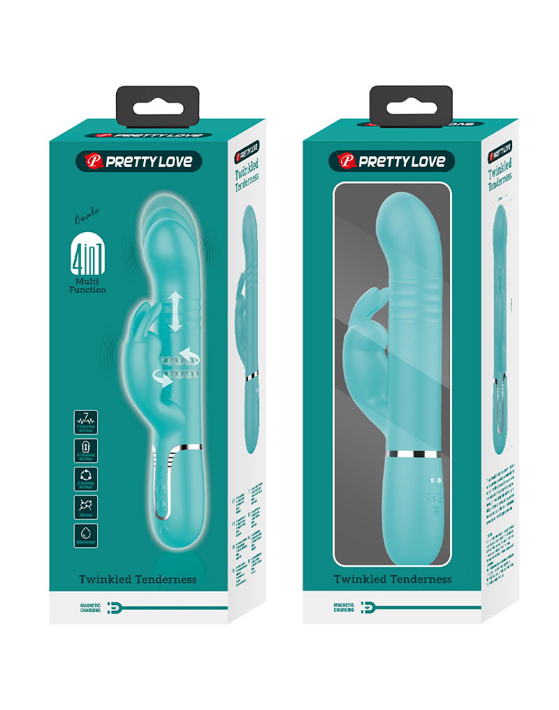 Coale Rabbit Vibrator Groen - Afbeelding 2