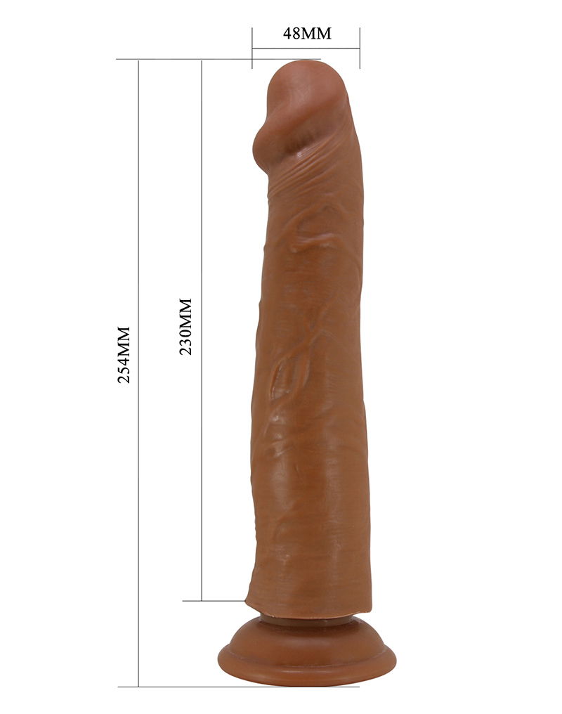 Sharife Sliding Skin Realistische Dildo 25,4cm Bruin - Afbeelding 5
